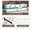 MC Star TV-Schrank LED TV Lowboard,Wandmontierter,TV-Ständer, TV-Möbel mit 2 Schränken (und 4 großen Schubladen, 16-farbige LED-Beleuchtung Wandschrank für bis zu 55 Zoll Fernseher Weiß 130*33*15cm) Bild 2