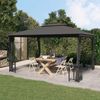 vidaXL Pavillon mit Seitenwänden & Doppeldach, Stahl/Polyester Anthrazit, 3x4 m Bild 2