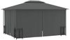vidaXL Pavillon mit Seitenwänden & Doppeldach, Stahl/Polyester Anthrazit, 3x4 m Bild 4