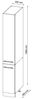 Badschrank Fame-Line Weiß Landhaus 30 x 206.8 cm Vicco Bild 2