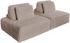 KAWOLA Modulsofa WIOLO SOFT 2 Module 2 Rückenkissen Weicher Breitcord taupe 84 x 111 x 222 cm Bild 3