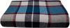 Wohndecke Fair de luxe Cotton All Seasons | Wolldecke aus 50% Baumwolle, 30% Polyester und 20% Acryl | Couchdecke / Sofadecke | Wohlfühlende Kuscheldecke | Wolldecke mit Fransenborde (Blau/Schwarz/Grau Kariert) Bild 2