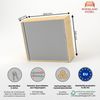 Rheinland Möbel Querrollladenschrank Rollino 120×40×110 cm – abschließbarer Rollladenschrank 3OH in Ahorn/Silber mit Metall-Bogengriff Bild 2