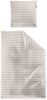Irisette Easy Soft-Seersucker Bettwäsche 155x220 Streifen beige weiß 8548-80 Bild 2