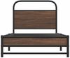 vidaXL Bettgestell ohne Matratze 100x190 cm Braun Eichen-Optik 4100476 Bild 5