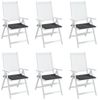 vidaXL Gartenstuhl-Kissen 6 Stk. Anthrazit 40x40x3 cm Oxford-Gewebe 314003 Bild 4