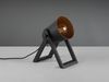 LED Tischleuchte Naturholz & Metallschirm Schwarz/Gold, Höhe 21cm Bild 3