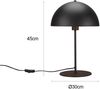 Große LED Tischleuchte aus Metall Schwarz, Lampenschirm innen Gold, Höhe 45cm Bild 4