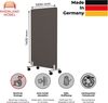 Rheinland Möbel FocusWall STWR1014 – Akustik-Stellwand 1000×1400 mm in Stofffarbe Blizzard inkl. Rollen – Mobile Schreibtisch-Trennwand für Büro & Homeoffice – Schallschutz – Made in Germany Bild 2