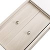 TV-Schrank mit zwei Schubladen, Fernsehtisch TV Board, TV- Lowboard niedrige Platte mit zwei Schiebetüren. Exquisite Textur. Weiß und natürliches Holzfarbe. H58/L160/T40 cm. Bild 5