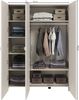 Selsey 'Arkadia' Kleiderschrank mit Spiegel und 3 Türen mit Bogenausschnitt, Kaschmirgrau, 150 cm Bild 5