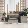 vidaXL Gartensofa-set mit Kissen mit Speicher 8 pcs Grau Poly-Rattan 3363948 Bild 3