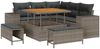 vidaXL Gartensofa-set mit Kissen mit Speicher 8 pcs Grau Poly-Rattan 3363948 Bild 2
