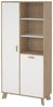 Calicosy 'STORM' Vitrine mit 2 Türen, 3 Nischen, Dekor Eiche und Weiß, H188,2 cm - Weiß Bild 5