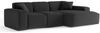 Ecksofa Designersofa CELES in Stoff Opera Velvet Grün Ottomane Rechts Bild 3