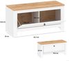 TARGET HOME SCHUHSCHRANK Bank MDF Weiß/goldene Eiche 64x45 cm (H 44,8 x T 64, 94 x B 45 cm) Bild 2
