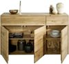 Sideboard >KM-0662< 3 Türen, 2 Schübe, 2 Böden, Wildeiche massiv - 149x89x40cm (BxHxT) Bild 4
