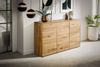 Sideboard >KM-0662< 3 Türen, 2 Schübe, 2 Böden, Wildeiche massiv - 149x89x40cm (BxHxT) Bild 2