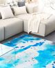 Teppich blau-grau 140x200 cm Flecken-Motiv Kurzflor BOZAT Bild 3