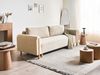 Schlafsofa 3-Sitzer KVAM Bouclé Hellbeige mit Stauraum Bild 3