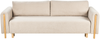 Schlafsofa 3-Sitzer KVAM Bouclé Hellbeige mit Stauraum Bild 4
