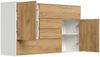 Sideboard stehend Karat A 140cm 2 Türen 4 Pushauszüge Weiß Hgl Eiche : Weiss hochglanz / Eiche Gold Bild 5