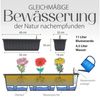 Hausfelder Blumenkasten Balkonkasten mit Wasserstandsanzeiger, Pflanzkasten 4er Set, 60cm (4er Set, 4 St, Jedes Set enthält: Füllstandsanzeiger, Boden, Pflanzkasten), Blumenkästen UV- und witterungsbeständig für innen und außen, matt Bild 4