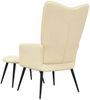 vidaXL Relaxsessel mit Hocker Cremeweiß Samt [328093] Bild 5