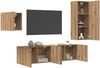 vidaXL TV-Schränk Wandmontiert 4 pcs Artisan-Eiche Holzwerkstoff 3402765 Bild 3