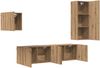 vidaXL TV-Schränk Wandmontiert 4 pcs Artisan-Eiche Holzwerkstoff 3402765 Bild 5
