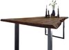 Esstisch Baumkante Massiv Akazie nussbaum 140 x 80 silber NIAH 61841809 Bild 2