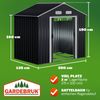 Gardebruk XL Gerätehaus mit Fundament und Kantenschutz, Metall, 196 x 132 x 188 cm Bild 3