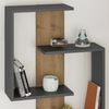 Dmora Regal Irmina, Gestell, Wandregal, Mehrzweckregale, 64x22h85 cm, Anthrazit und Eiche Bild 5