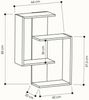 Dmora Regal Irmina, Gestell, Wandregal, Mehrzweckregale, 64x22h85 cm, Anthrazit und Eiche Bild 3