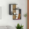 Dmora Regal Irmina, Gestell, Wandregal, Mehrzweckregale, 64x22h85 cm, Anthrazit und Eiche Bild 2