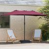 vidaXL Garten-Sonnenschirm Bordeauxrot 385 x 209 x 244 cm 42003279 Bild 3