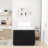 vidaXL Bettrahmen mit Matratze Schwarz 100 x 200 cm Stoff 3398362 Bild 3