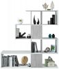 Dmora Aracnidi-Bücherregal, Bücherregal mit 7 Fächern, modernes Büroregal, Wandschrank mit Regalen, 145 x 29 x 145 cm, Weiß und Zement Bild 5