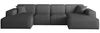 Wohnlandschaft Sofa U-Form CELES PREMIUM XS in Stoff Scala Anthrazit Bild 2