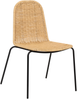 Esszimmerstuhl 2er Set ROXTON Rattan Naturfarben Bild 4
