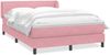 vidaXL Boxspringbett mit Matratze Rosa 140x220 cm Samt 3317654 Bild 2