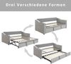 Schlafsofa, Samt mit USB-Anschluss & Stauraum, 90x190/180x190 cm, grau, ohne Matratze Bild 5