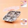 Agger Lunchbox Snackbox mit Fächern Edelstahl, Wiederverwendbare Snackdose für Kinder Bild 4