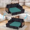 Mehrfunktionales Sofa, Stauraum und Ausziehbett, USB-C, Ambientebeleuchtung, Getränkehalter und breite Armlehnen, Cordbezug Bild 5