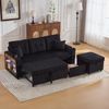 Mehrfunktionales Sofa, Stauraum und Ausziehbett, USB-C, Ambientebeleuchtung, Getränkehalter und breite Armlehnen, Cordbezug Bild 2