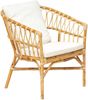 2er Set Rattan Sessel CALIFORNIA Natural inkl. Kissen Relaxsessel Armlehnsessel Bild 2