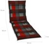 GO-DE Liegenauflage 190 x 60 x 8 cm rot kariert Auflage Polster Kissen Rollliege Bild 2