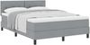 vidaXL Boxspringbett mit Kopfteil Hellgrau 140 x 200 cm Stoff 3338692 Bild 2