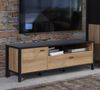 TV-Board >Hialeah< in Riviera Eiche - 151,3x49,9x40,2cm (BxHxT) Bild 2