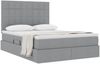 vidaXL Aufbewahrungsbett mit Matratze Hellgrau 140 x 190 cm Polyester 3371778 Bild 3